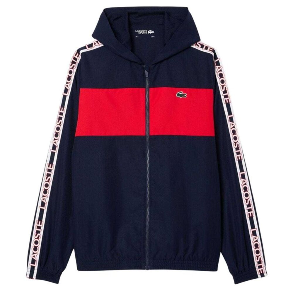 Lacoste Mens Colour Block Logo Tennis Jacket / Navy